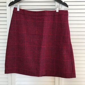 Brooks Brothers Red/Navy Houndstooth A-Line Skirt, Size 10